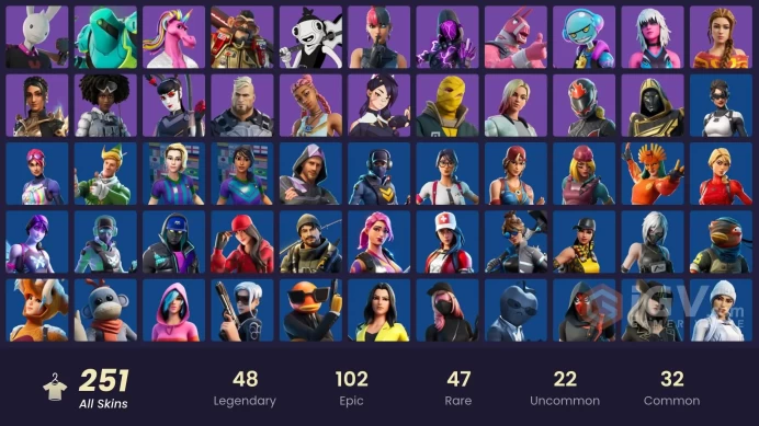 [PC/PSN/XBOX/Nintendo]  251 skins F/A :  Leviathan Axe | WORLD CUP | Gold Midas | Gold Brutus | Tart Tycoon | Blitz | Derby Dominator | Cuddle T