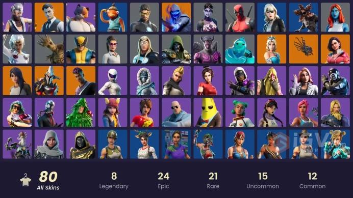 [PC,XBOX,NINT] Merry Mint Axe | Deluxe Founder’s Pack | Fishstick World Cup | Deadpool | Midas / Brutus / Meowscles Golden | 80 Skins