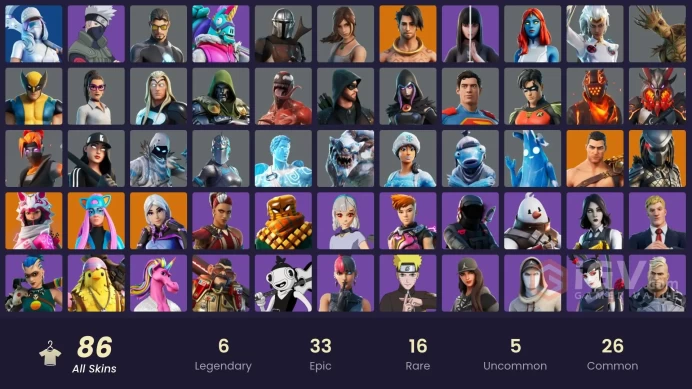 [PC,XBOX,NINT] Leviathan Axe | Modena Icon | Lara Croft | Candy Axe | Reaper Axe | Groot | Carnage | Tony Stark | 86 Skins