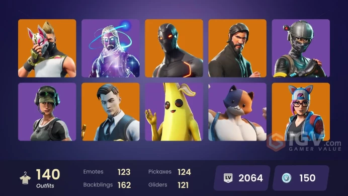 [PC,NINT] 140 Skins | Galaxy | The Reaper | Trailblazer | Elite Agent | STW | Reaper Axe | Omega | Take The L | Discovery | Stellar Axe