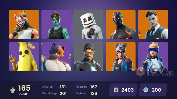 [XBOX,PC,NINT] 165 Skins | Leviathan Axe | Candy Axe | Reaper Axe | Neo Versa | STW Deluxe Founder’s Pack | Lara Croft | Deadpool