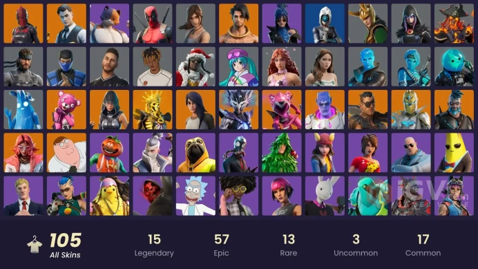 140 Skins Fa / Joltara / Ninja / Chun-Li / Lara Croft / gs041