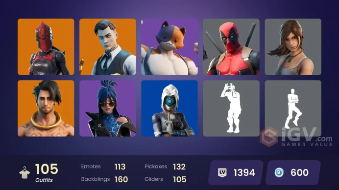 111 Skins Fa / Harley Quinn / Haylee Skye / Gwenpool / Robin / Billie / Harley Hitter / gs043