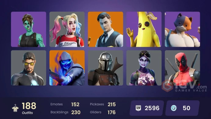 [PSN/XBOX/PC/NINT] 188 Skins | Leviathan Axe | STW Deluxe Founder’s Pack | Lara Croft | Golden Midas | Groot | Deadpool