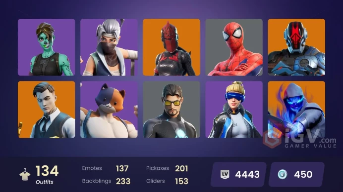 [PSN/XBOX/PC/NINT] 134 Skins | Merry Mint Axe | Spiderman Gilded Reality | Neo Versa | Reaper Axe | Rage | Ghoul Trooper