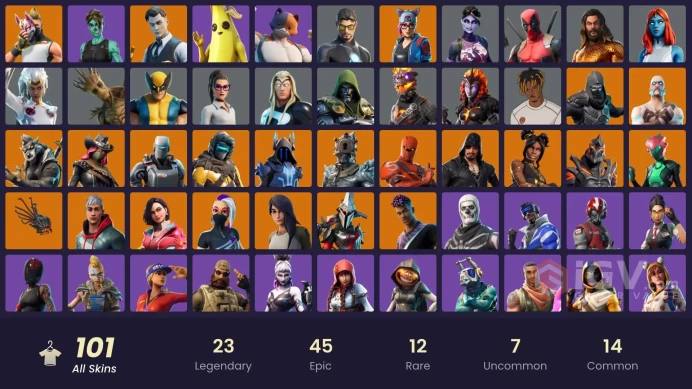 [PC/XBOX] 101 skins | Gold Midas | Gold Brutus | Carbon Commando | Blue Striker | Fixer | STAGE 5 | DARK | BLACK WEREWOLF | OVERCHARGED vtt04
