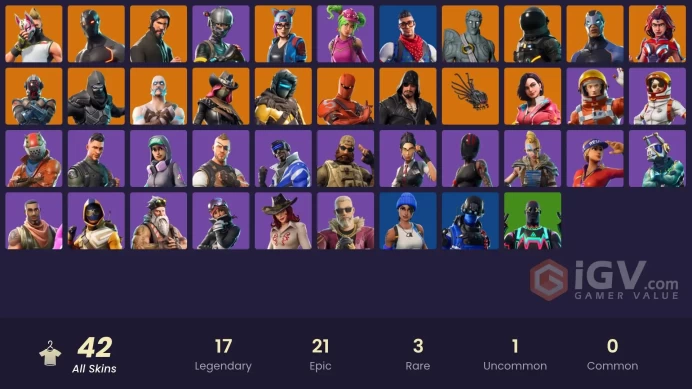 [PC/XBOX] 42 skins | The Reaper | Elite Agent | Blue Team Leader | Prodigy | Carbon Commando | Blue Striker | STAGE 4 | STAGE 5 vtt14