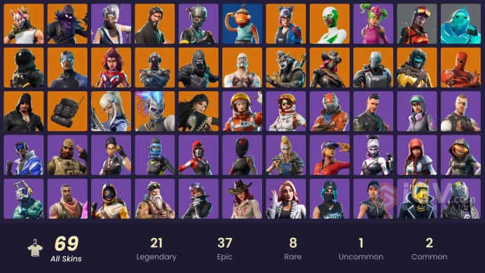 [PC/PSN/XBOX] 69 skins | The Reaper | Elite Agent | Blue Team Leader | Blue Striker | STAGE 4 | STAGE 5 ⸱ No shoulder pad | STAGE 8 vtt38