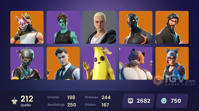 18 Skins - Mail Access - Ikonik - Scenario - Drift Stage 5 -  Lynx - Orange Justice -  Calamity - Sun Strider