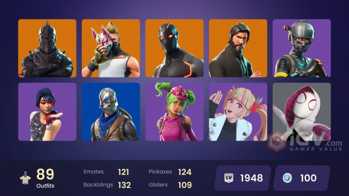 Full Access - [NINTENDO/PC] 88 skins | Black Knight , The Reaper , Blue Team Leader , Blue Squire , Royale Knight , OG STW