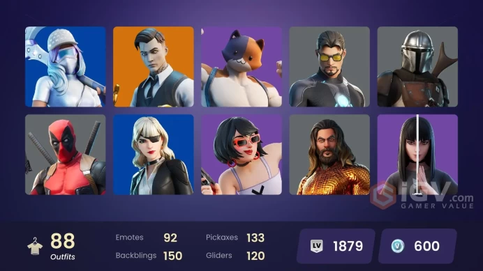 [PC/PSN/XBOX] 88 skins | Gold Midas | Xander | Harbinger Armor Omegarok | Challenger | Tentacular | Snap | Menace | Gear Specialist Maya vtt55