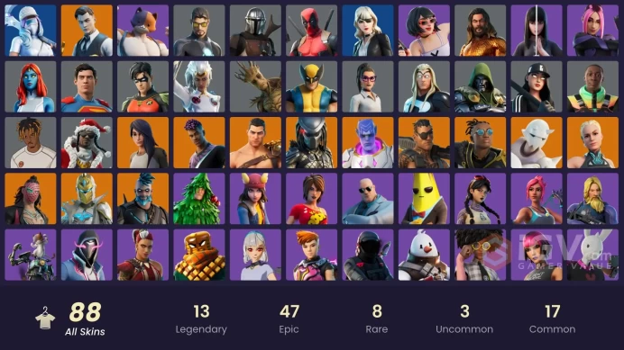 [PC/PSN/XBOX] 88 skins | Gold Midas | Xander | Harbinger Armor Omegarok | Challenger | Tentacular | Snap | Menace | Gear Specialist Maya vtt55