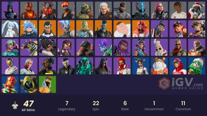 158 Skins Fa / John Wick / Summer Fable / Summer Drift / Blaze / STW / gs067
