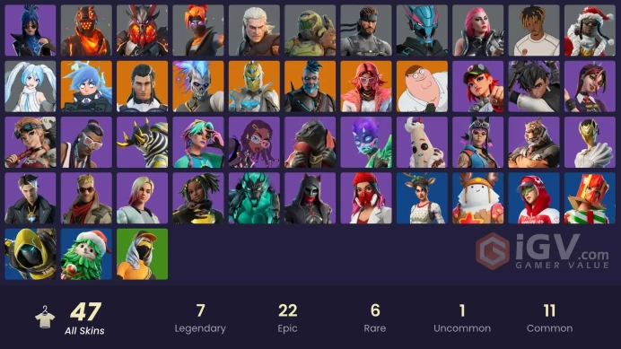131 Skins Fa / Neo Versa / Prodigy / Carnage / Omega Knight / gs050