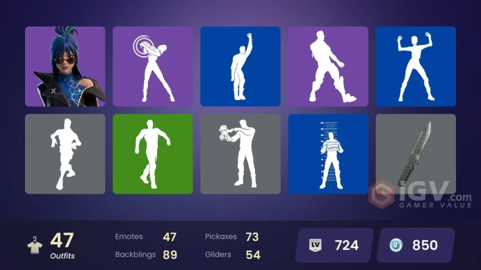 52 Skins Fa / Lara Croft / Flapjackie / Cube Assassin / Black Widow / gs035