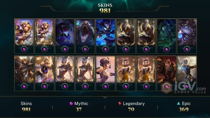 EMAIL CHANGEABLE LAN TRANSFERABLE 167 CHAMPS 52K BE 981 SKINS 23 PRESTIGE 37 MYTHIC 103 CHROMAS