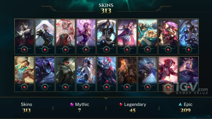 NA EMAIL CHANGEABLE 139 CHAMPIOS 27KBE 10KOE 313 SKINS 6 PRESTIGE PRESTIGE: K'SANTE YONE EZREAL CASSIO +Tre Damg and Inkshadow Yasuo 90ME