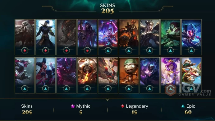 NA EMAIL CHANGEABLE ALL CHAMPIONS 10KBE 205 SKINS Prestige Blood Moon Aatrox 2X Prestige Soul Fighter Shaco 56 LITTLE LEGENDS 140ME  