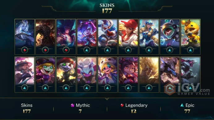 NA EMAIL CHANGEABLE HONOR 5 122 CHAMPIONS 28KBE 179 SKINS 6 PRESTIGE 115 MYTHIC ESSENCE 6.7K OE