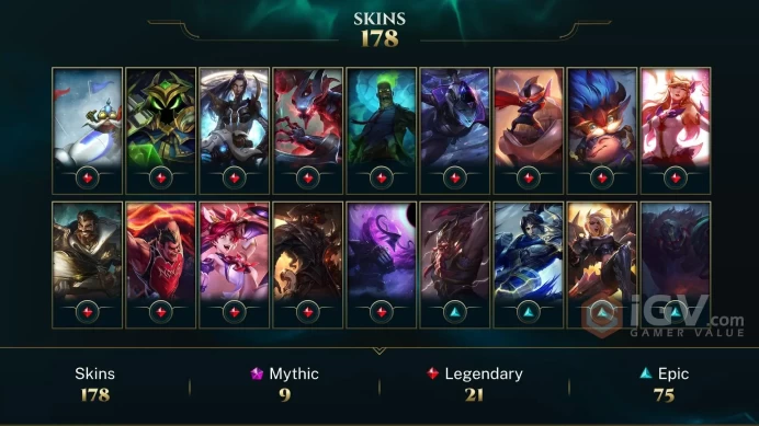 OCE EMAIL CHANGEABLE 123 CHAMPS 178 SKINS Prestige K/DA Kai'Sa 2X Valiant Sword Riven 2X BLOOD MOON AATROX 2X 75 LITTLE LEGENDS LAST PLAY 2024