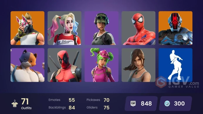 (PC PSN XBOX) 71 skins | OG STW | Leon S. Kennedy | Trailblazer | Hybrid | Carbide | Joey | Spectra Knight | Blackheart | Nezumi | The Visitor /