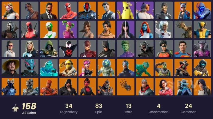 [PC] FA 158 SKINS | TRAVIS SCOTT | SKULL TROOPER | LARA CROFT | DEADPOOL | PEELY | AGENT PEELY | POINT IT OUT | ORANGE JUSTICE |