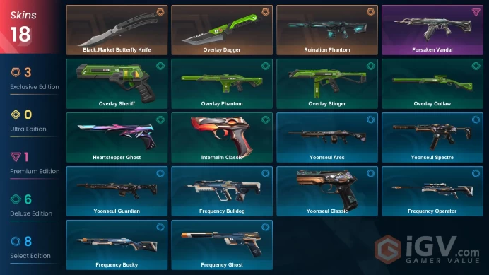 | AP | 2 KNIFE | 18 SKINS | VALUE: 7500 VP | Black.Market Butterfly Knife | RANKED READY | 68 LEVEL | INSTANT DELIVERY | FULL ACCESS | G3PPd |