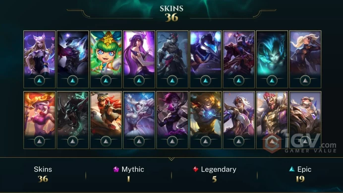 | EUNE | 38 SKINS | EMERALD 1 | 74 CHAMPIONS | 84 LEVEL | INSTANT DELIVERY | FULL ACCESS | G2Y4d |