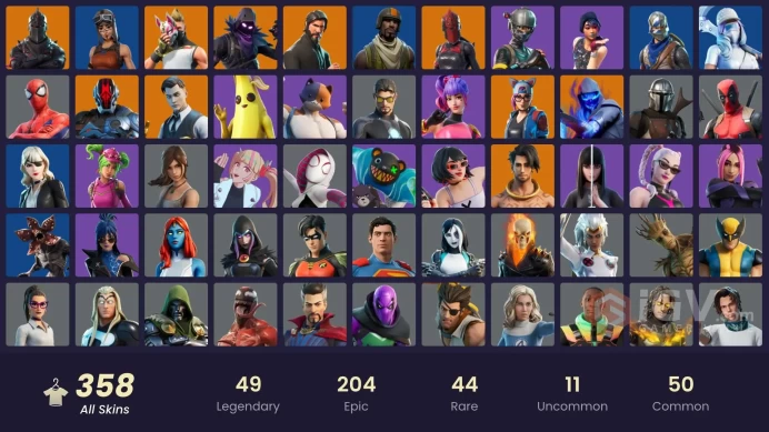 FA / 355 SKINS / BLACK KNIGHT / SPARKLE SPECIALIST / THE REAPER / ROYALE KNIGHT