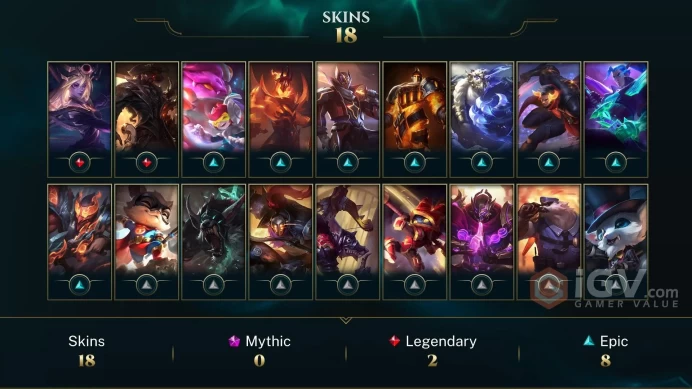 | EUNE | 20 SKINS | SILVER 3 | 82 CHAMPIONS | 59 LEVEL | INSTANT DELIVERY | FULL ACCESS | G2UBv |