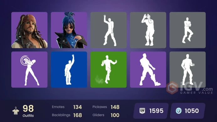 | PC | 98 SKINS | Peter Griffin | Valeria | Meowdas | T-60 Power Armor | Rust | Megalo Don | Brite Raider | Nisha | Doom | 1050 VBUCKS | G0YNY |