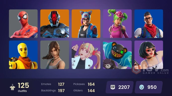 | PC/PSN/XBOX | 125 SKINS | Sultura | Blue Team Leader | Blue Striker | Prodigy | Darth Vader | Blizzard Bomber | Trilogy | 950 VBUCKS | G2t6i |