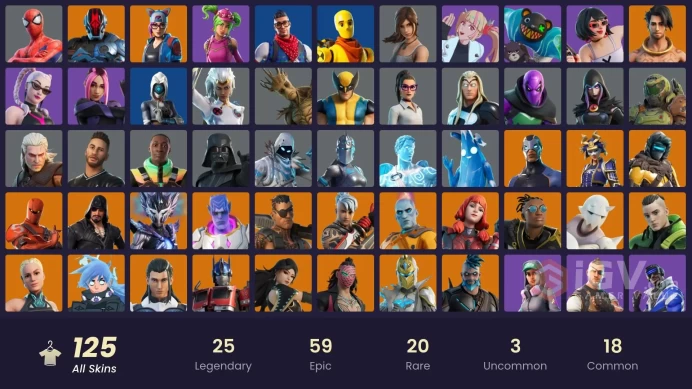 | PC/PSN/XBOX | 125 SKINS | Sultura | Blue Team Leader | Blue Striker | Prodigy | Darth Vader | Blizzard Bomber | Trilogy | 950 VBUCKS | G2t6i |