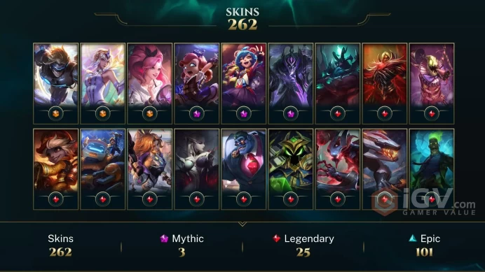 Cuenta LOL LAS | Nivel 300 | +262 Skins | Full Access