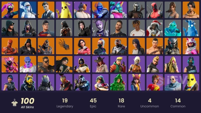 [PC/PSN/XBOX]100 SKINS | MERRY MINT AXE | GOLD MIDAS | RAZ | VI | SENTINEL | MENACE | GALAXIA | RUIN | BLACKHEART | ERA | GEAR SPECIALIST MAYA |