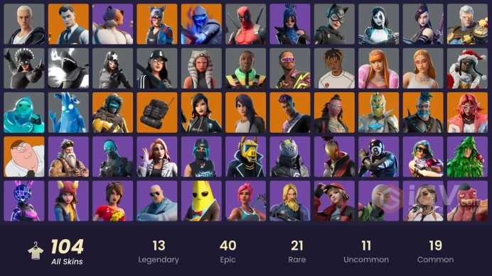 [PC/PSN/XBOX] 104 skins | Merry Mint Axe | Gold Midas | Keri Commander | Peter Griffin | Gear Specialist Maya | Catalyst | Lynx | Valeria | Kado