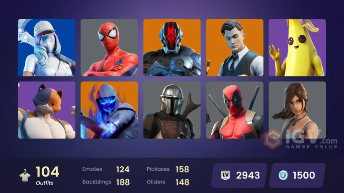 [PC/PSN/XBOX]  104 skins | Merry Mint Axe | Gold Midas | Gold Brutus | Gold Meowscles | Victor Elite | Fixer | Cloud Striker | Eternal Knight | 