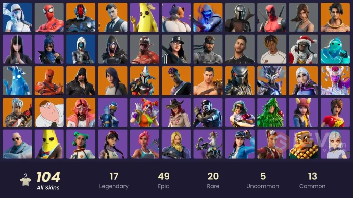[PC/PSN/XBOX]  104 skins | Merry Mint Axe | Gold Midas | Gold Brutus | Gold Meowscles | Victor Elite | Fixer | Cloud Striker | Eternal Knight | 