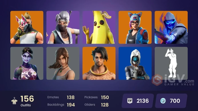 [PC/PSN/XBOX] 156 skins | Unchained Ramirez | Eon | Blitz | The Imagined | Joltara | Kymera | Luxe | Catalyst | Lynx | Raz | Ark | Kado Thorne |