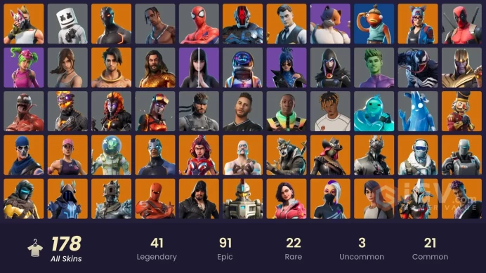 [PC/XBOX] 178 skins | OG STW | Travis Scott | Astro Jack | Gold Midas | Gold Brutus | Gold Meowscles | End Zone | Shady Doggo | Blue Striker | T