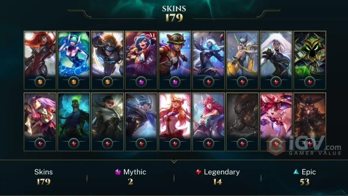 EUW / SILVER 2 -  172 Champ - 179 Good Skins(3 Ultimate, 2 Mythic, 14  Legendary, 54 Epic) - 438K BE S1 ACC - FULL ACCES -CHEAP