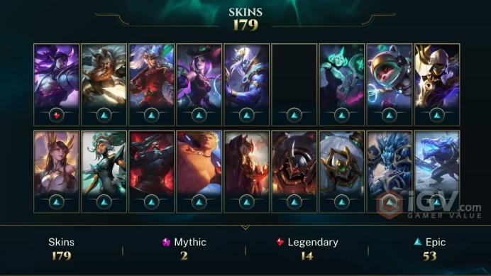 EUW / SILVER 2 -  172 Champ - 179 Good Skins(3 Ultimate, 2 Mythic, 14  Legendary, 54 Epic) - 438K BE S1 ACC - FULL ACCES -CHEAP
