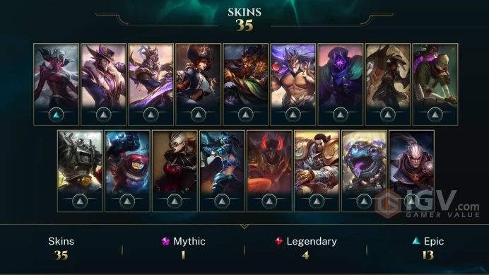 EUW / GOLD 1(55LP) - +60LP GAIN  - 94 Champ - 36 Good Skins(1 Ultimate, 1 Mythic, 4 Legendary , 13Epic) - 34K BE - UNVERIFIED MAIL - FULL ACCES 
