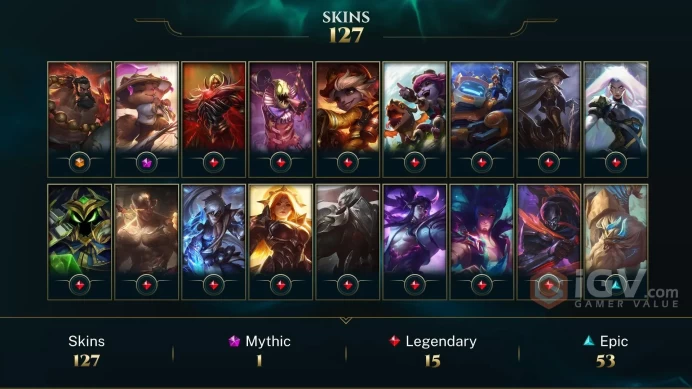 NA EMAIL CHANGEABLE 130 CHAMPIONS 34K BE 127 SKINS Prestige Spirit Blossom Teemo