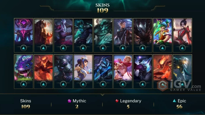 NA EMAIL CHANGEABLE 116 CHAMPIONS 109 SKINS Prestige True Damage Yasuo 5.7K OE + Inv skins Last play 2024