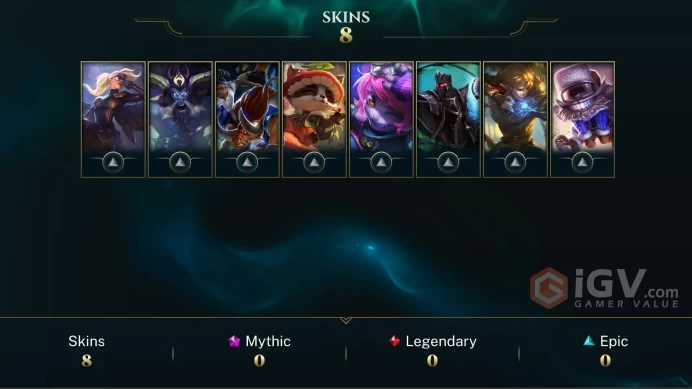 [Code A274] Level 34 + 8 Skins / EUW / Very Cheap
