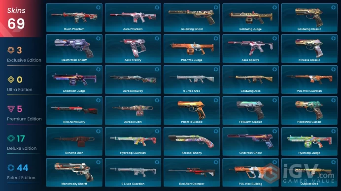 AP - LVL 174 - Unranked - 3 Knifes - 69 Skins (~9,750 VP) Hivemind Sword, Outpost Melee, Genesis Arc, Reaver Vandal, Prime Vandal, Ion Phantom
