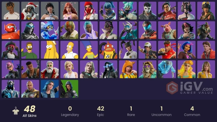 ACC085 Fortnite Account [PC] 48 skins | Santa Dogg | Chappell Roan | Rockstar LISA | Slayer Juice WRLD
