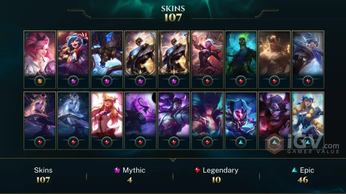 EUNE EMAIL CHANGEABLE 59 CHAMPIONS 19KBE 107 SKINS Prestige Pulsefire Thresh 2X 169 LITTLE LEGENDS LAST PLAY 2021 