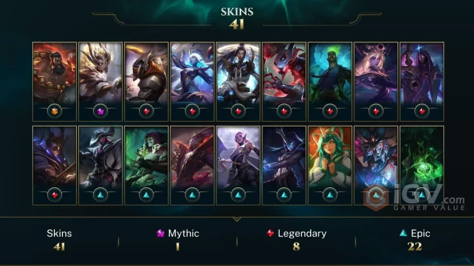 EUW EMAIL CHANGEABLE 54 CHAMPIONS 31K BE 10K OE  41 SKINS Prestige Coven Zyra